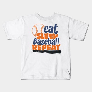 Eat Sleep Baseball repeat Kids T-Shirt